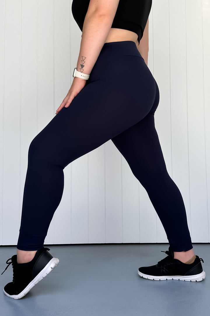 Navy - Casual - Full Length Leggings