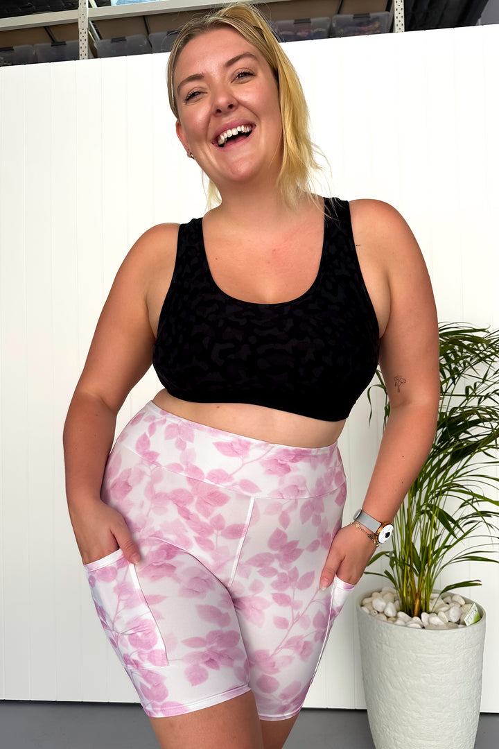 Blush Foliage - Casual - Mid Shorts - Pockets