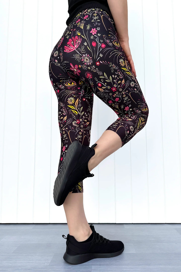 Whiskers & Wildflowers - Casual - Capri Leggings