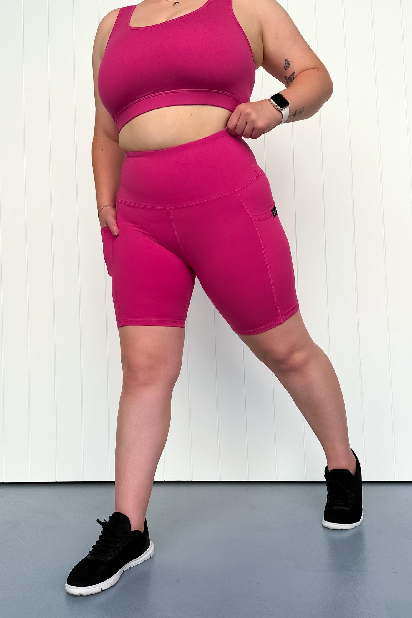 Fuchsia - Hybrid 2.0 - Leg Pockets - Mid Shorts