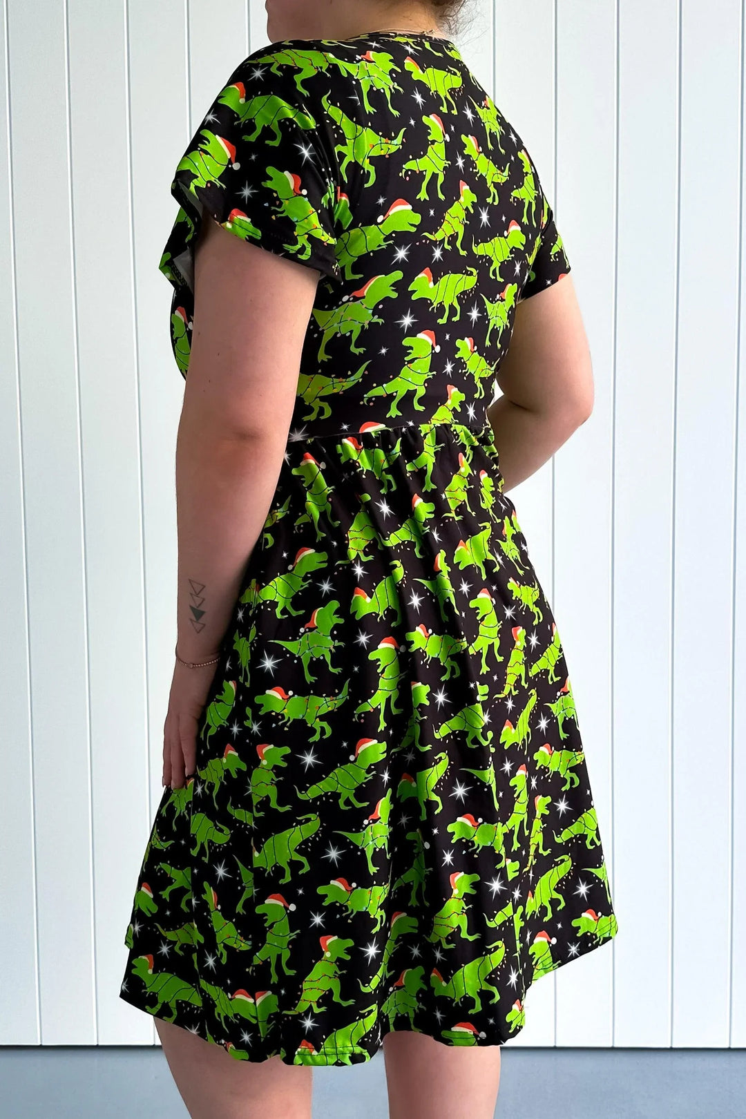 dinosaur christmas dress Noel Dinosaur Dress Red / 4-5 Years