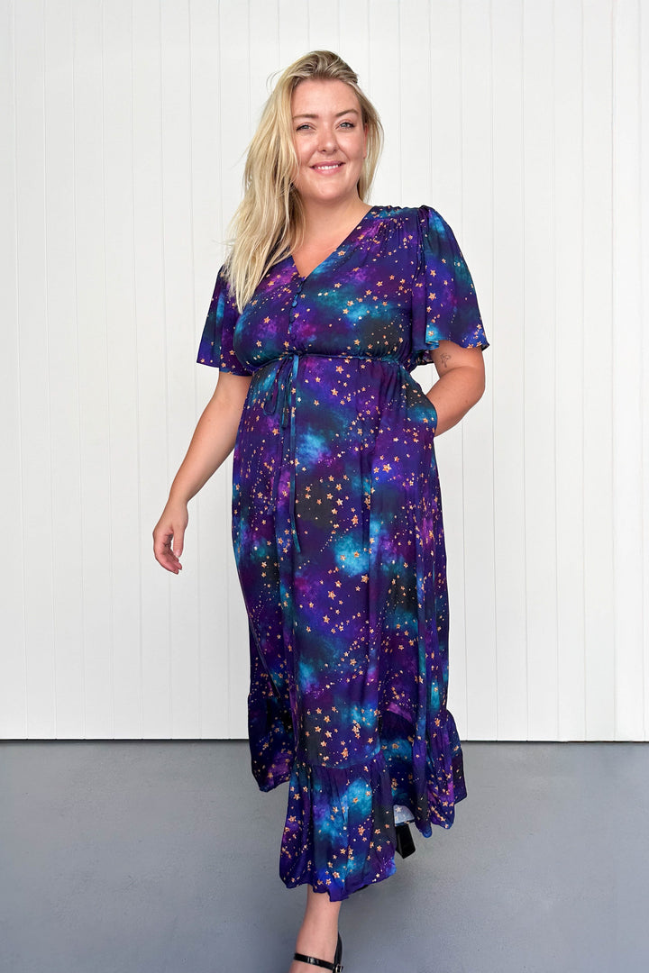 Dahlia Maxi Dress - Universe Shimmer