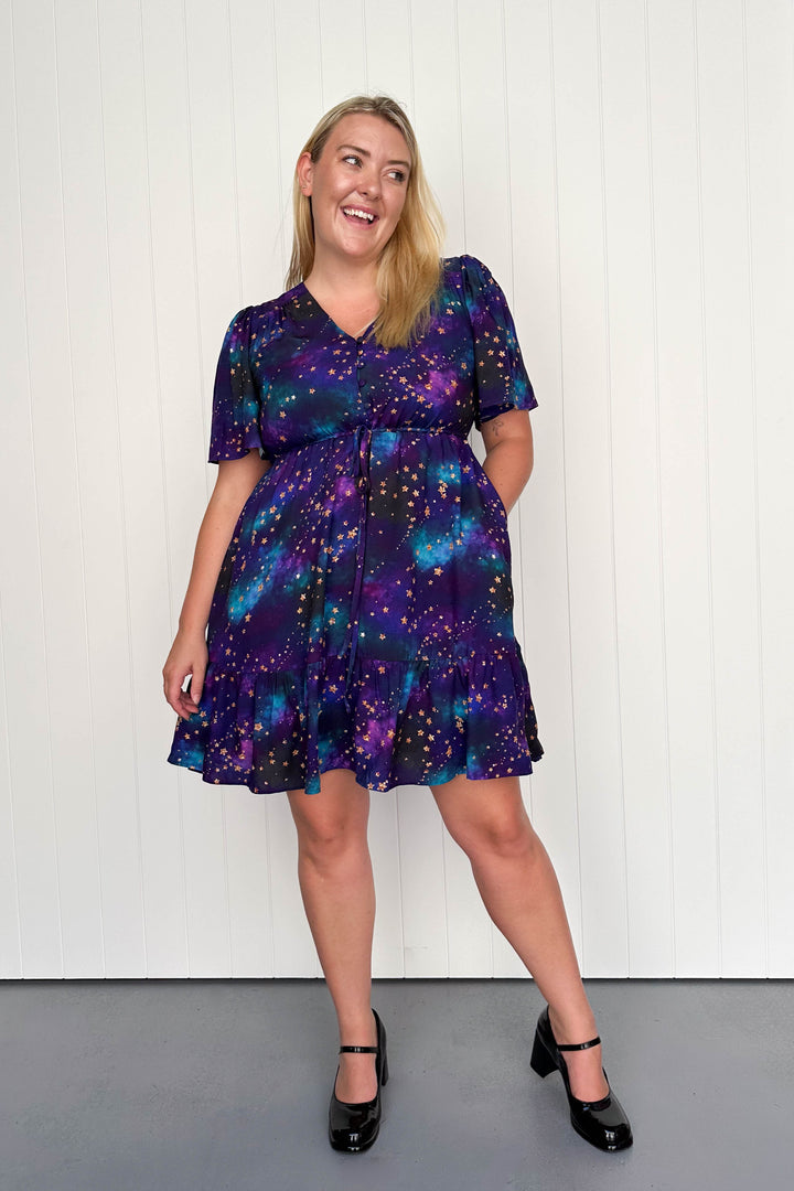 Dahlia Mini Dress - Universe Shimmer