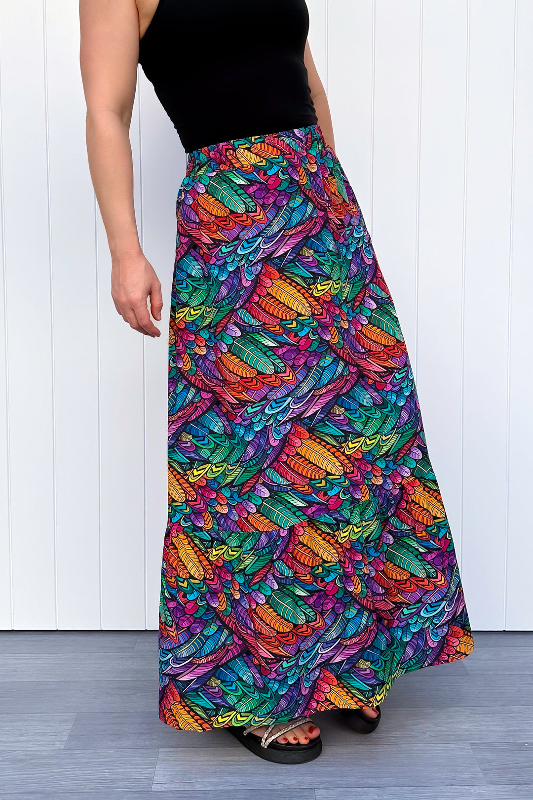 Camellia Maxi Skirt - Feather Wild - Pockets