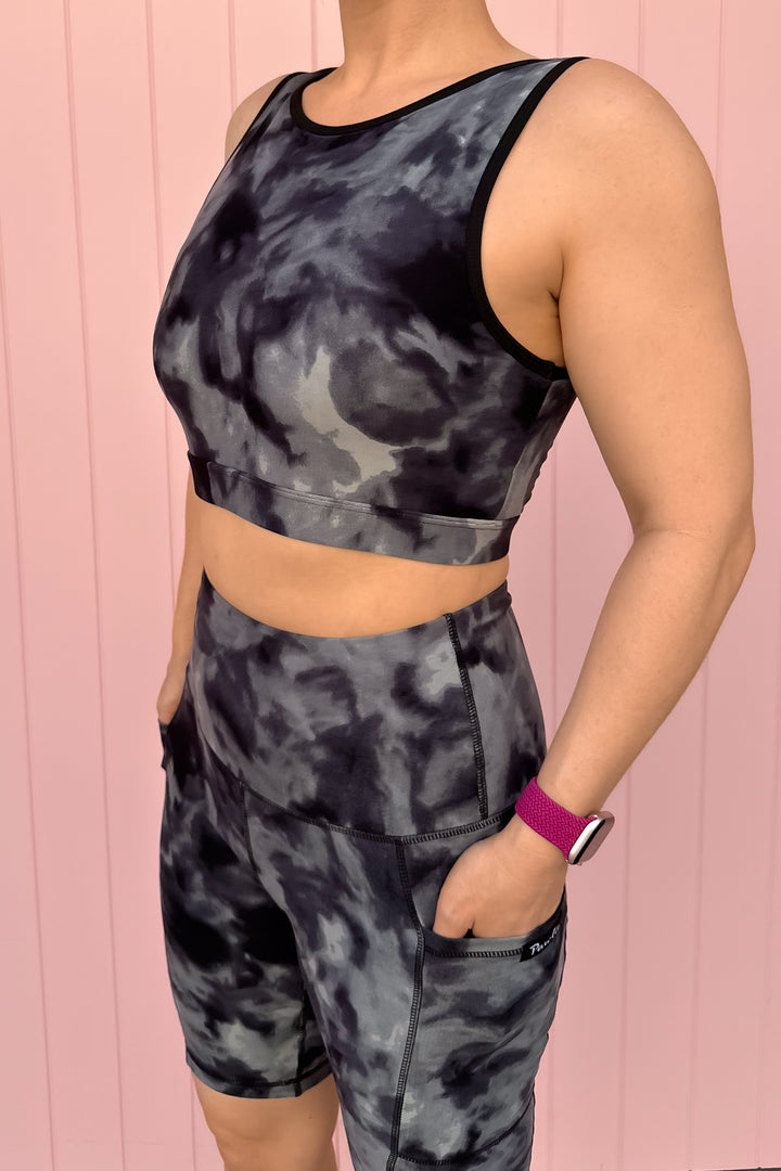 Stormy Tie Dye - Reversible Crop Top - Hybrid 2.0