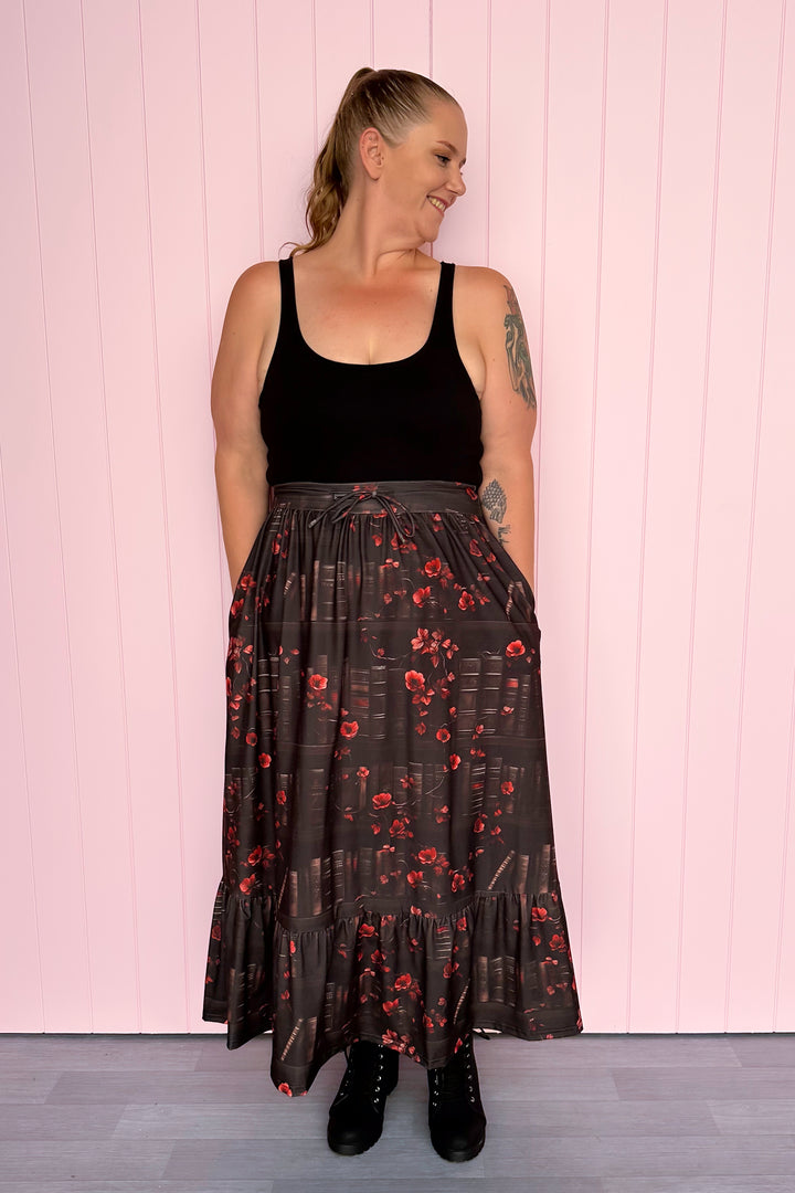 Selene Maxi Skirt - Book Witch - Pockets