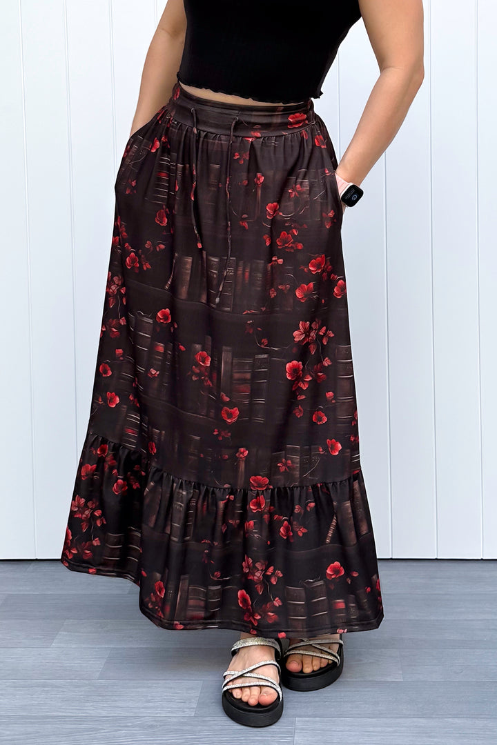 Selene Maxi Skirt - Book Witch - Pockets