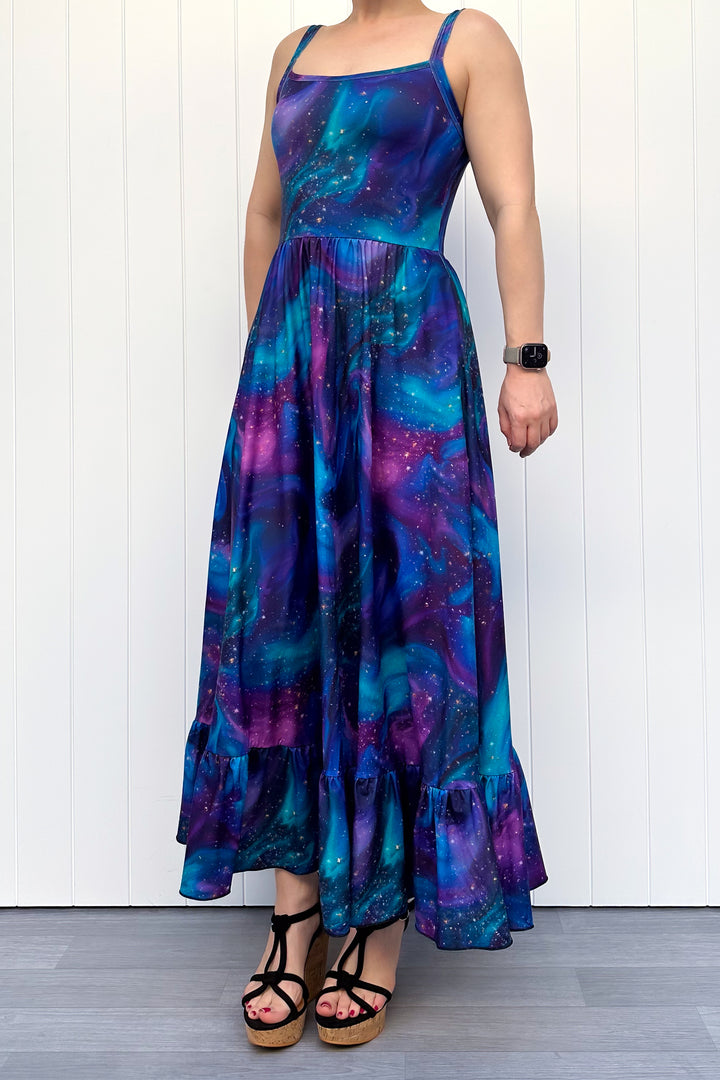 Celeste Maxi Dress - Aurora Sky - Pockets