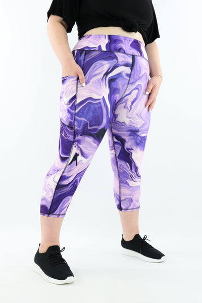 Purple Rivers - Casual - Capri Leggings - Pockets