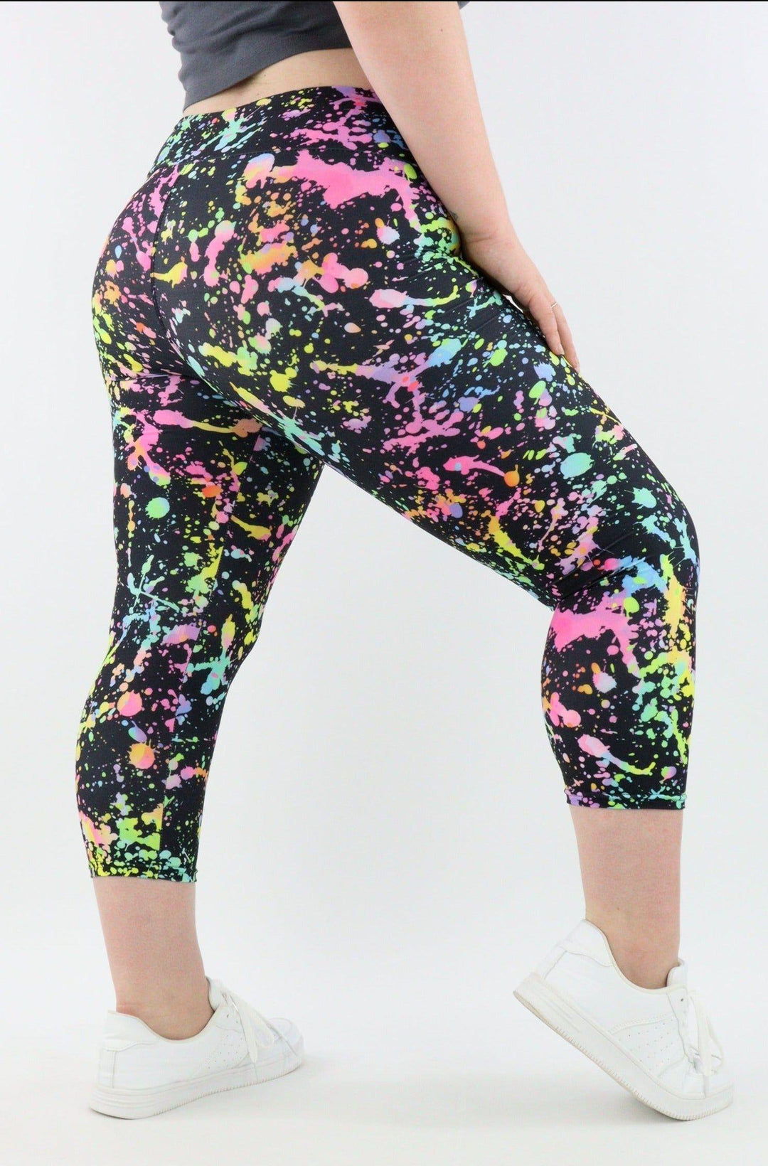 Neon Splash - Casual - Capri Leggings Casual Capri Leggings Pawlie   