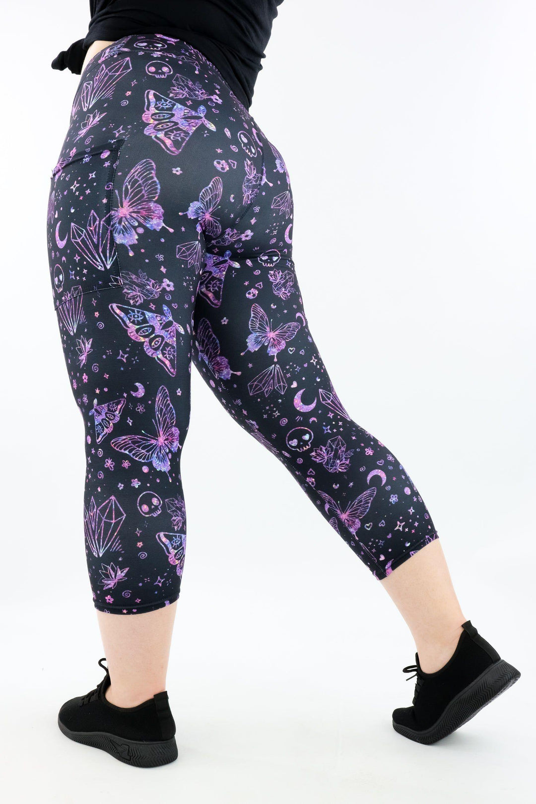 Glitter Witch - Casual - Capri Leggings - Pockets Casual Capri Leggings - Pockets Pawlie   