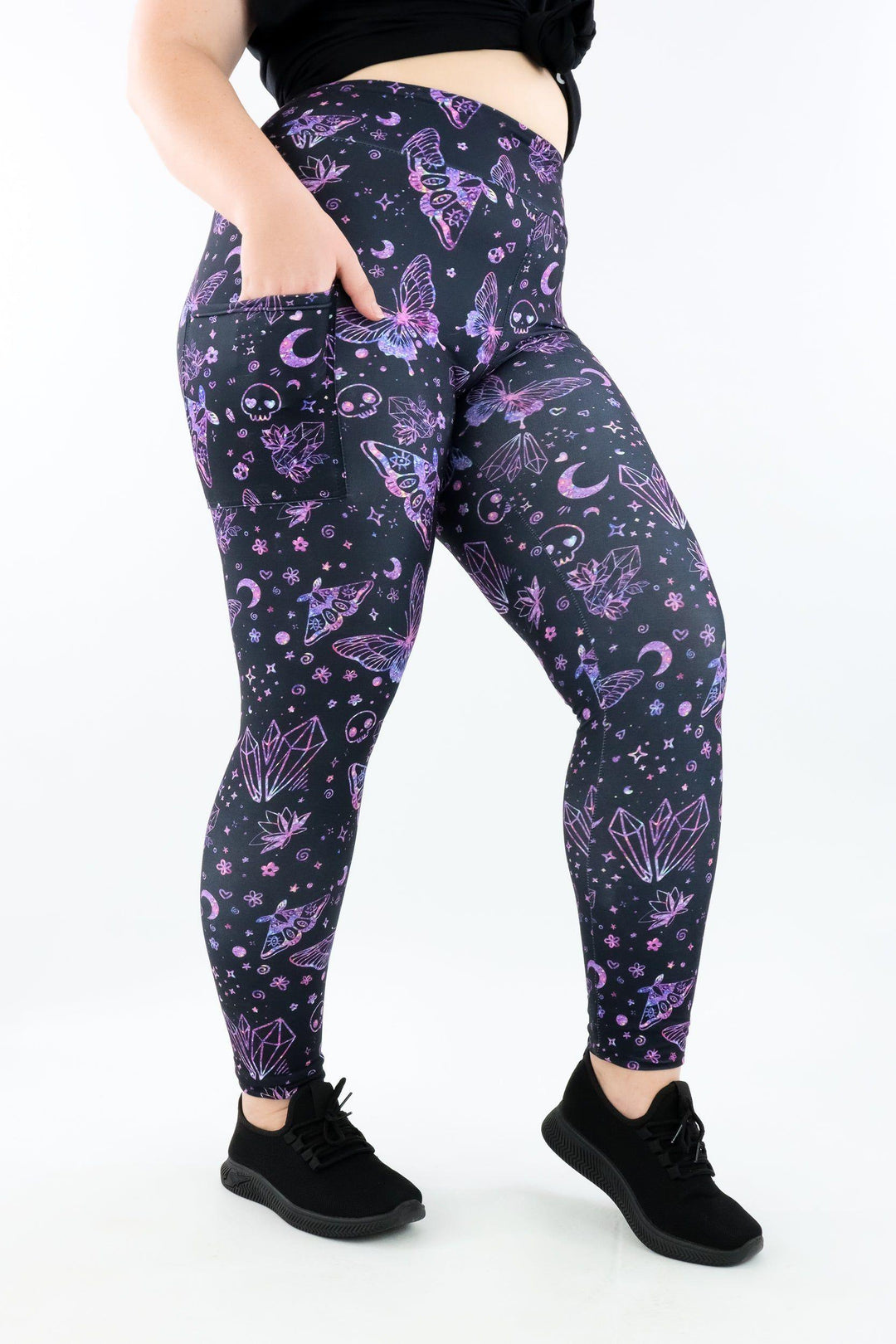 Glitter Witch - Casual - Regular Full Leggings - Pockets Casual Full Leggings - Pockets Pawlie   