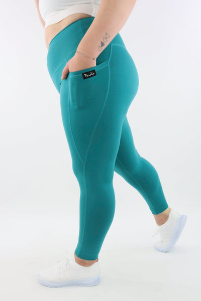 Turquoise - Hybrid 2.0 - Leg Pockets - Full Leggings Hybrid Full Leggings Pawlie   
