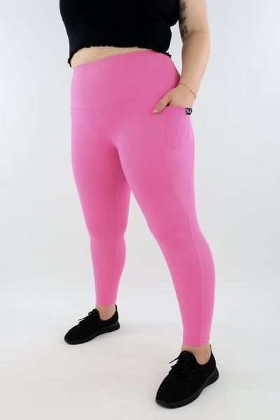 Pink - Hybrid 2.0 - Leg Pockets - Full Leggings Hybrid Full Leggings Pawlie   