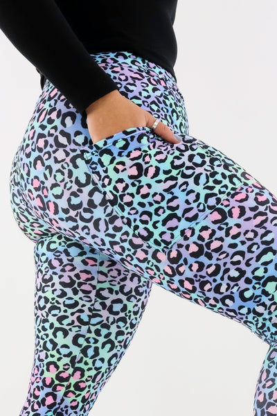 Leopard Sherbert - Casual - Regular Full Leggings - Pockets Casual Full Leggings - Pockets Pawlie   