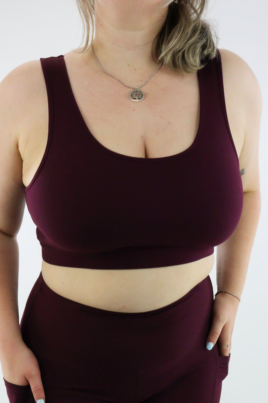 Plum - Reversible Crop Top - Hybrid 2.0 - Pawlie