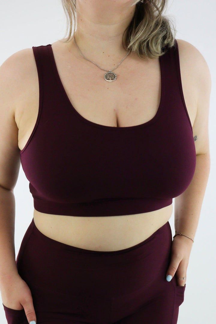 Plum - Reversible Crop Top - Hybrid 2.0 - Pawlie