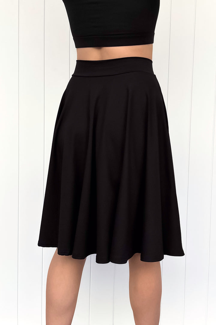 Seraphine Knee-Length Skirt - Black