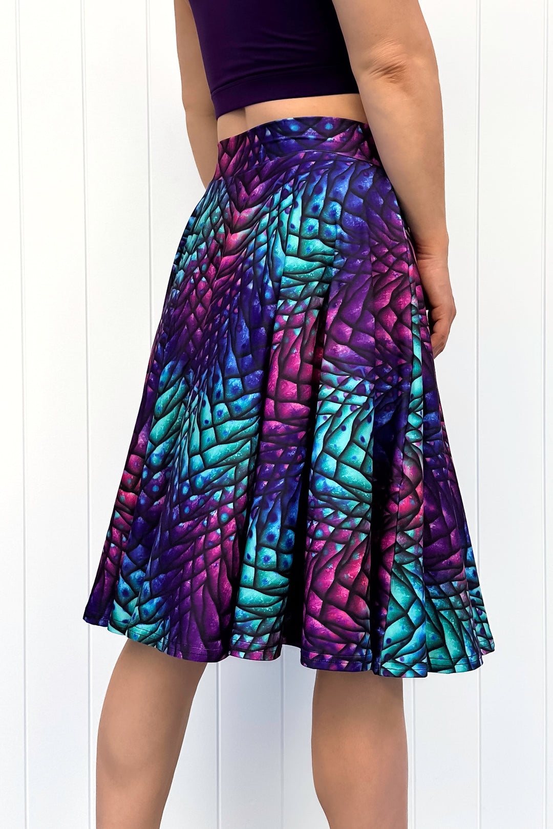 Seraphine Knee-Length Skirt - Radiant Dragon