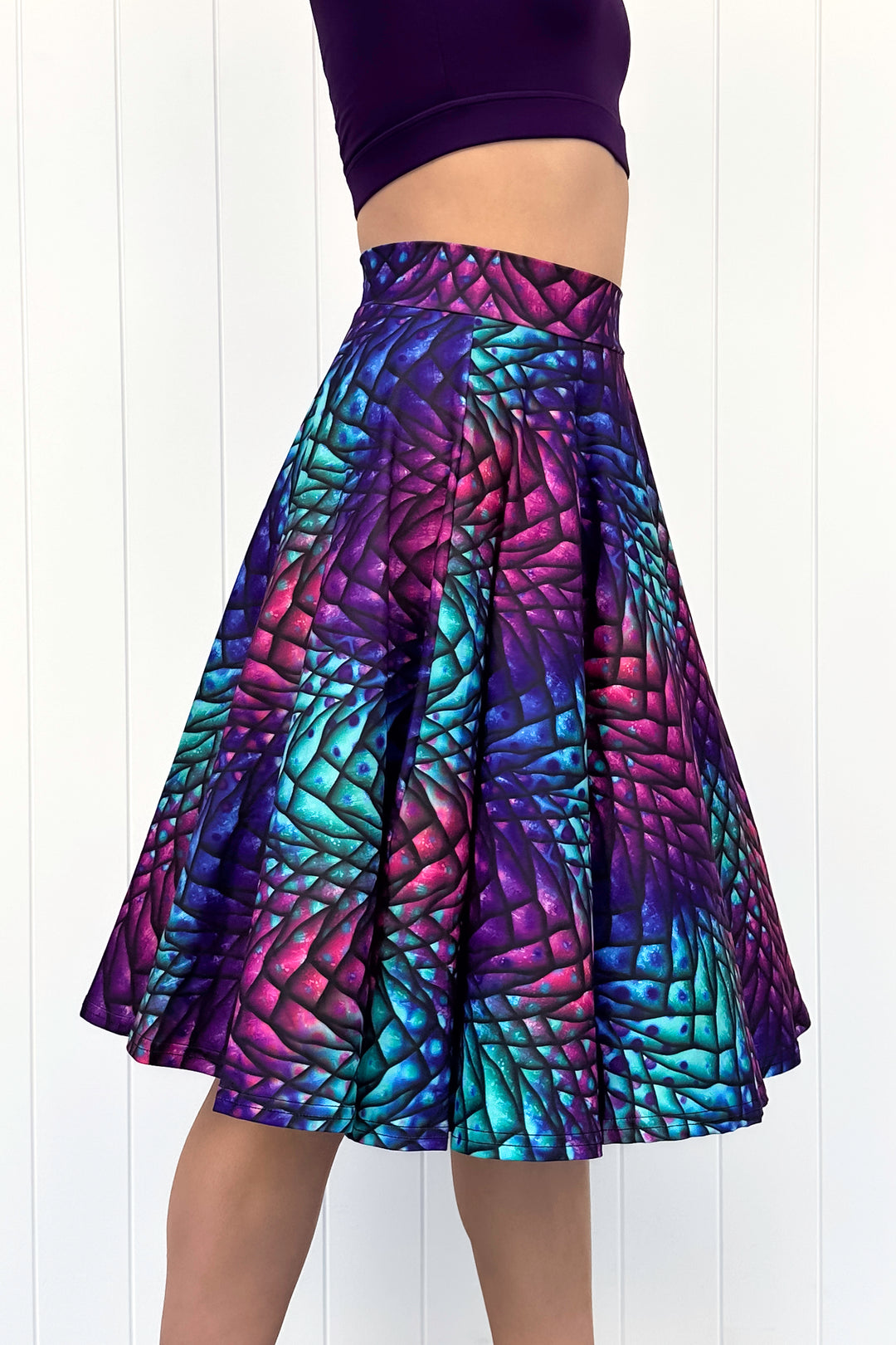 Seraphine Knee-Length Skirt - Radiant Dragon