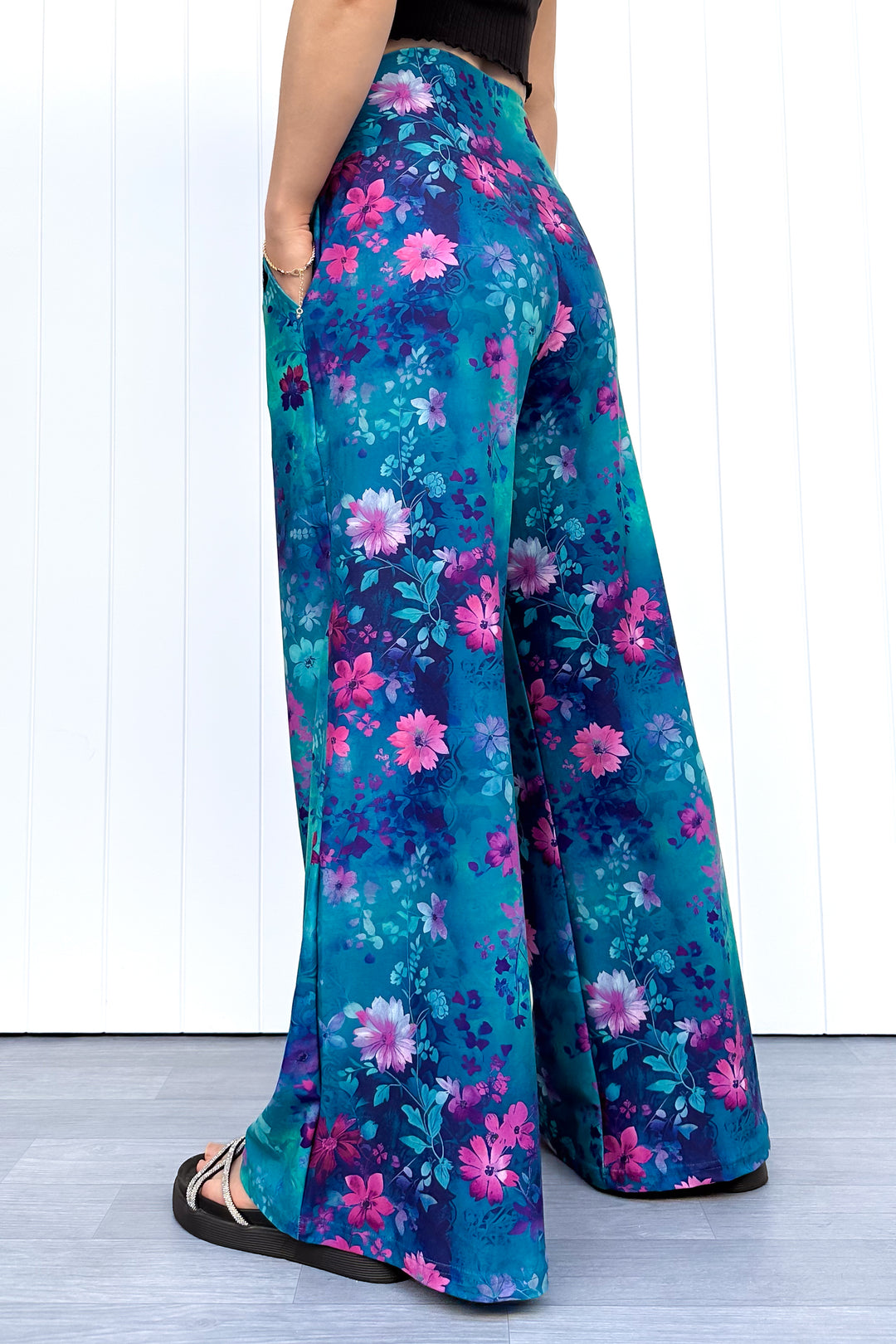 Ethereal Bloom - Wide Leg Pants - Pockets