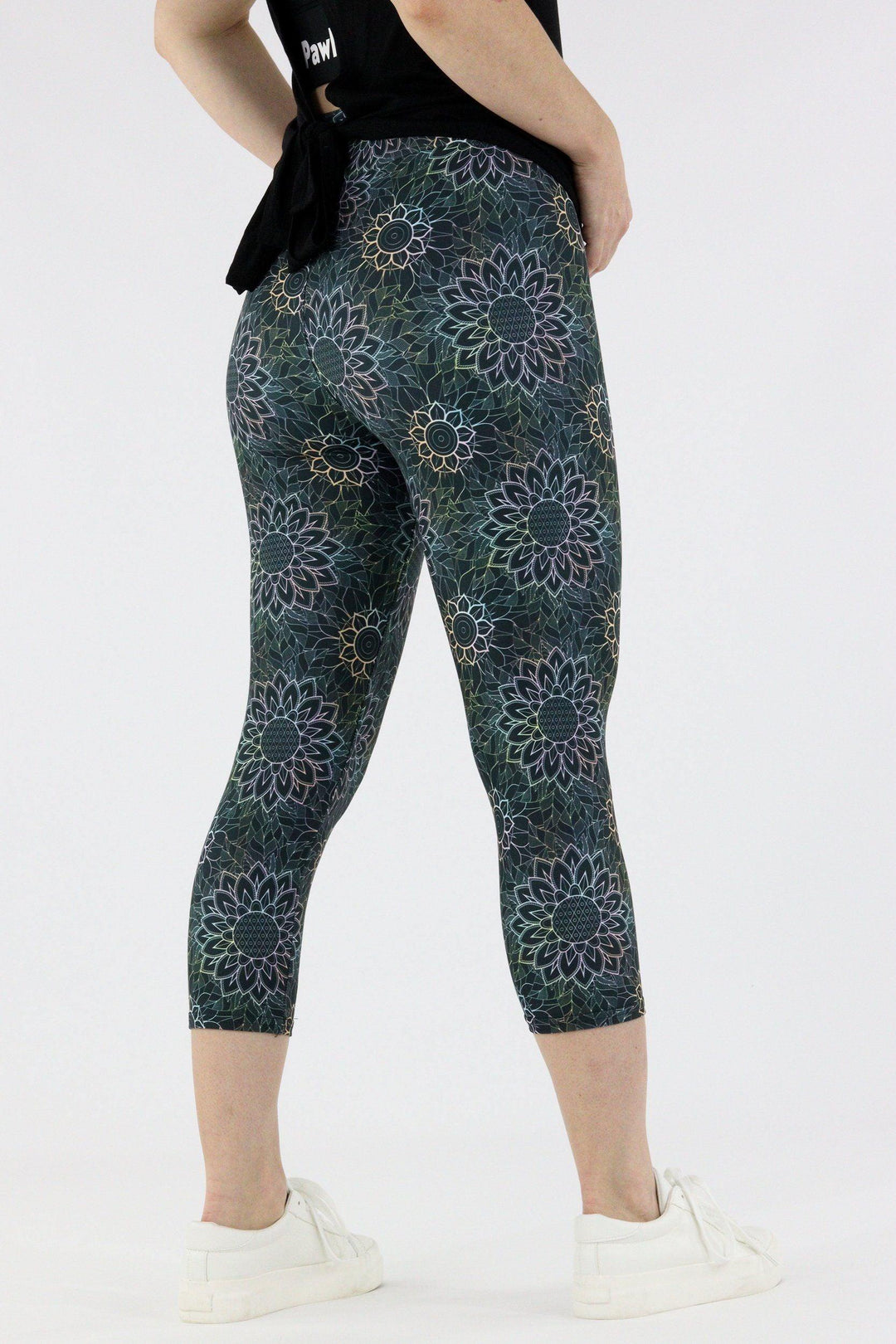 Ethereal Flower - Casual Capri Leggings Casual Capri Leggings Pawlie   