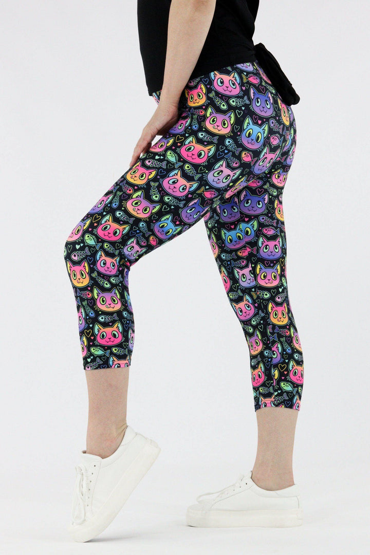 Hungry Cats - Casual Capri Leggings Casual Capri Leggings Pawlie   