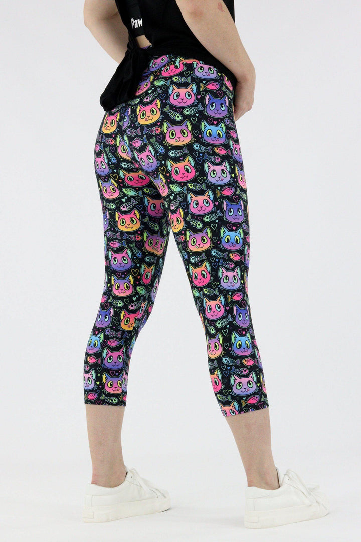 Hungry Cats - Casual Capri Leggings Casual Capri Leggings Pawlie   