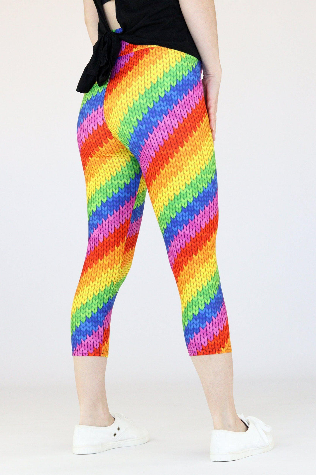 Rainbow Knit - Casual Capri Leggings Casual Capri Leggings Pawlie   