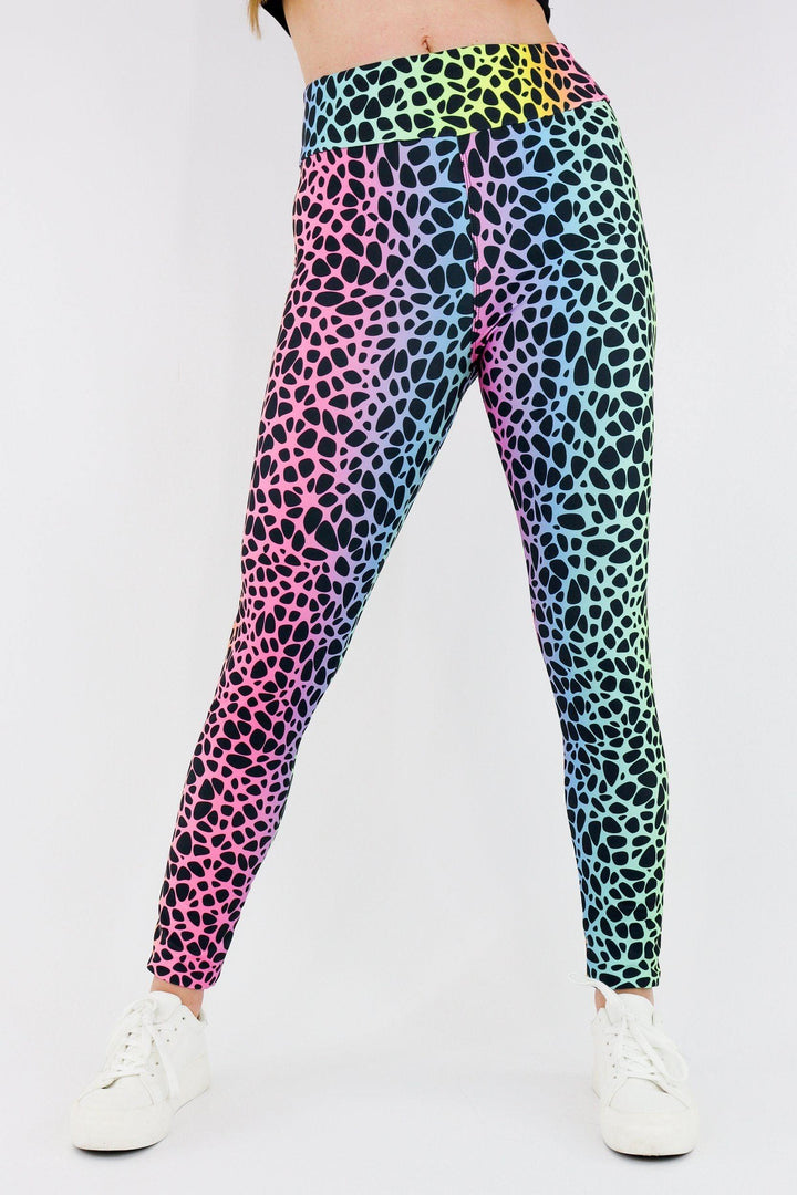 Bespeckled Rainbow - Casual Leggings - Multi Colour Casual Full Leggings Pawlie   