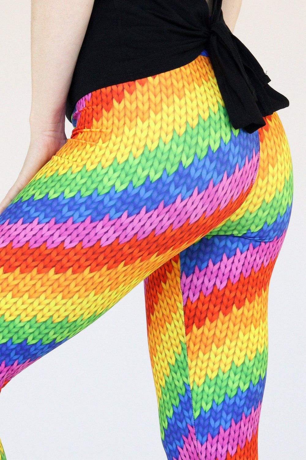 Rainbow Knit - Casual Capri Leggings Casual Capri Leggings Pawlie   