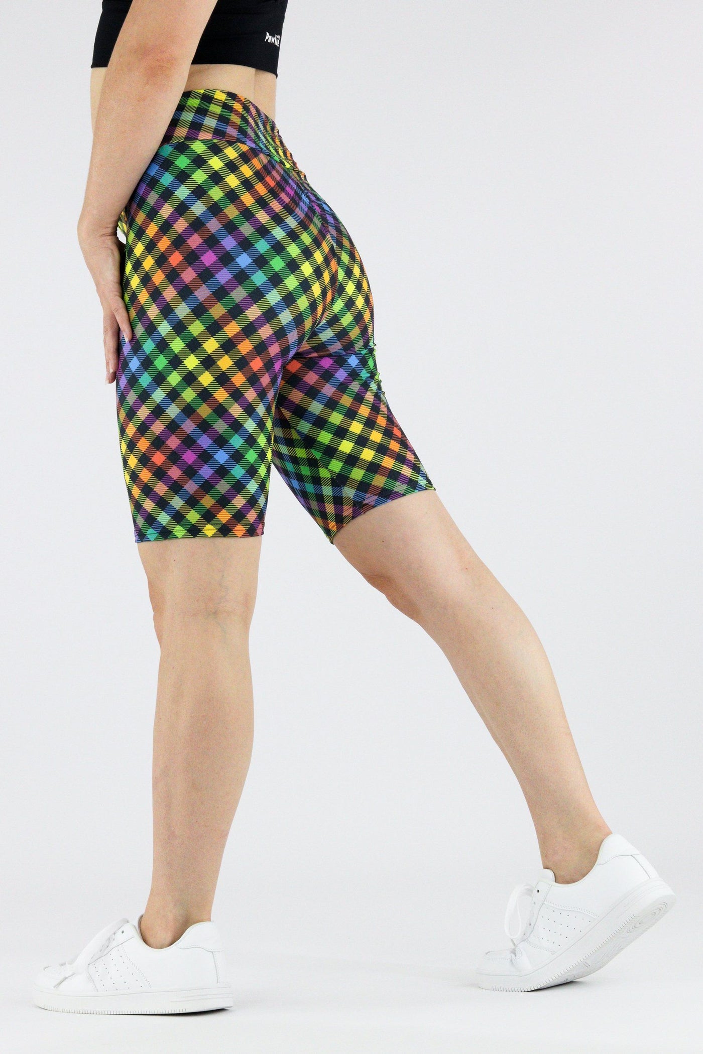 Rainbow Gingham - Casual Long Shorts Casual Shorts Pawlie   