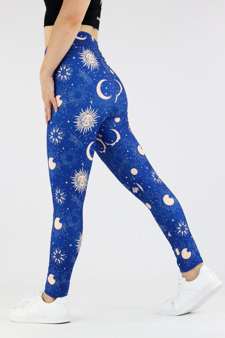 Celestial Rays - Casual Leggings Casual Full Leggings Pawlie   