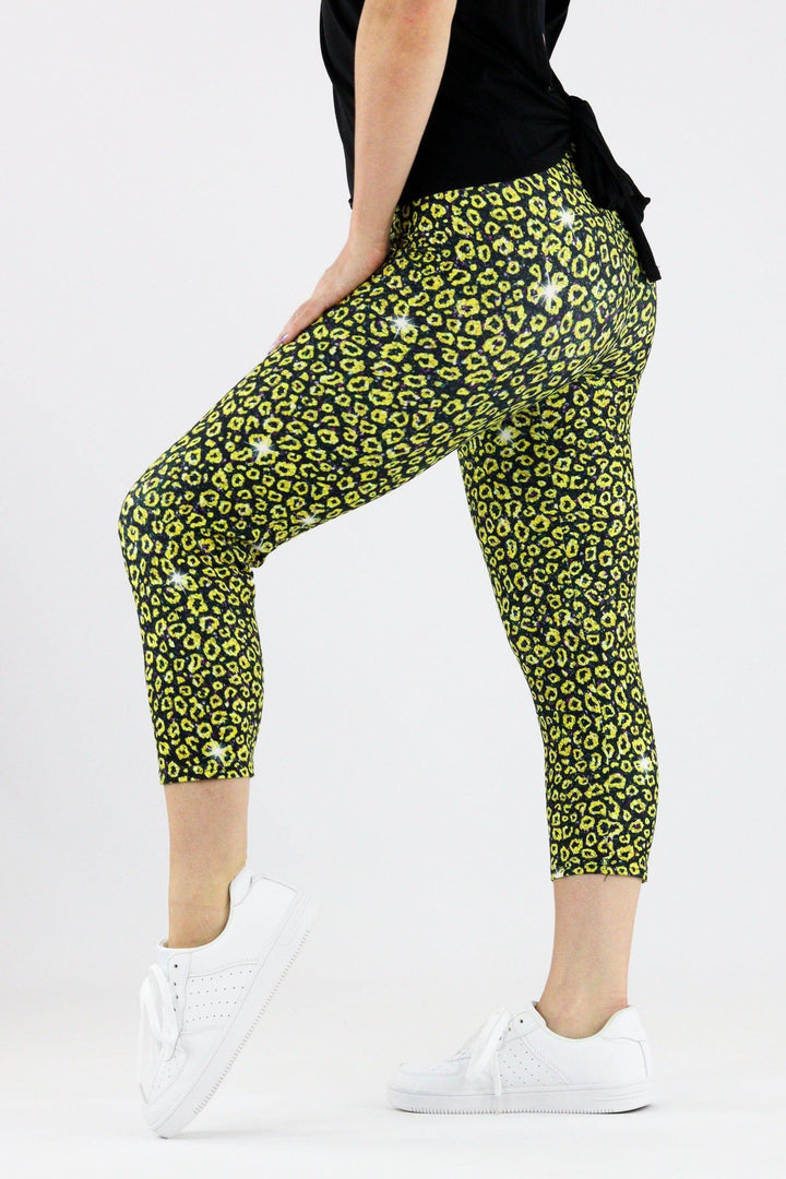 Golden Leopard - Casual Capri Leggings Casual Capri Leggings Pawlie   