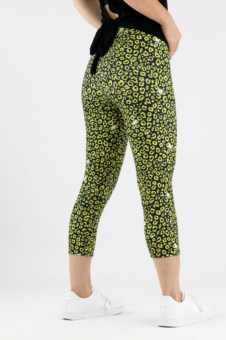 Golden Leopard - Casual Capri Leggings Casual Capri Leggings Pawlie   