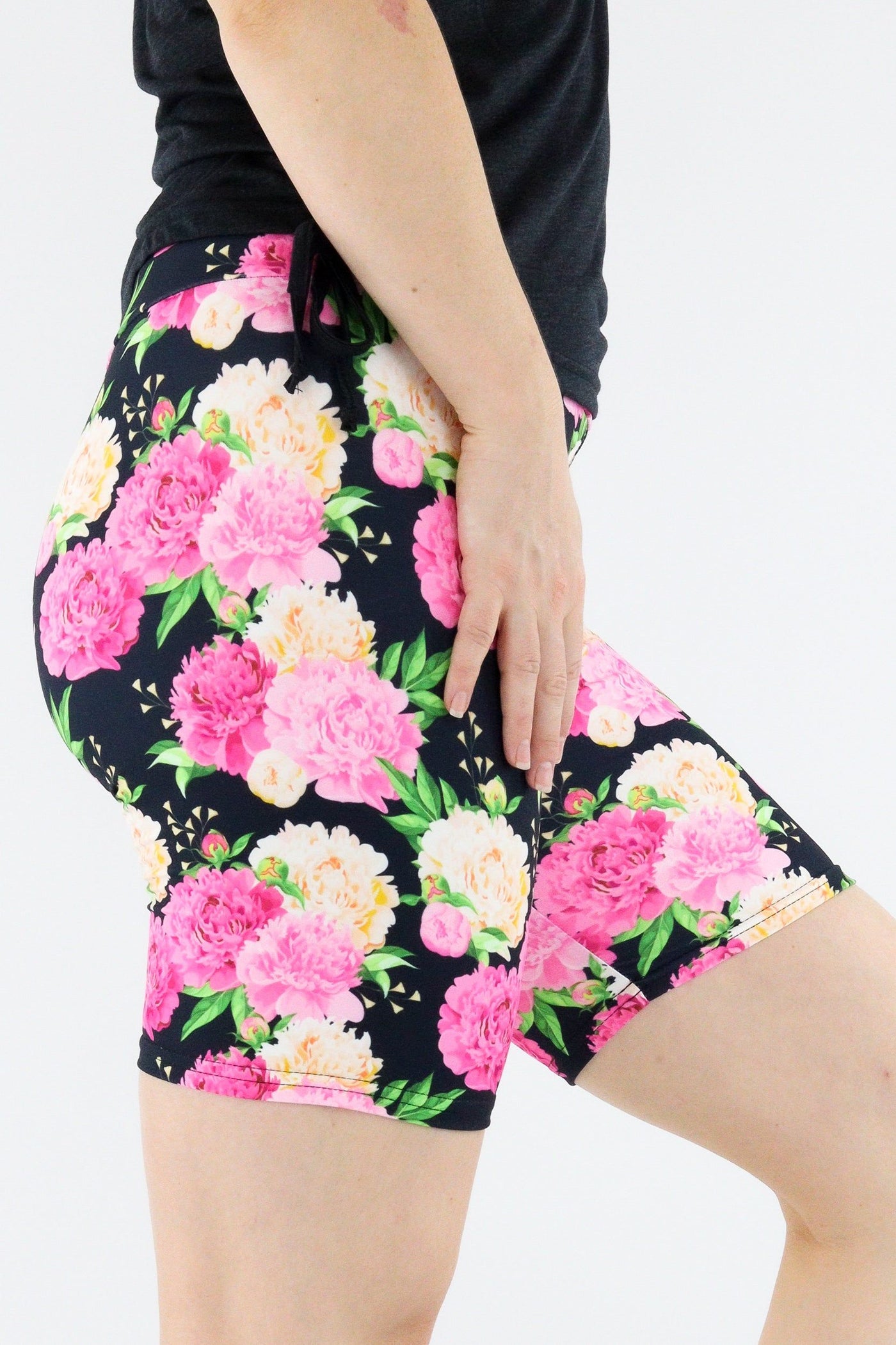 Pretty Peonies - Casual Mid Shorts Casual Shorts Pawlie   