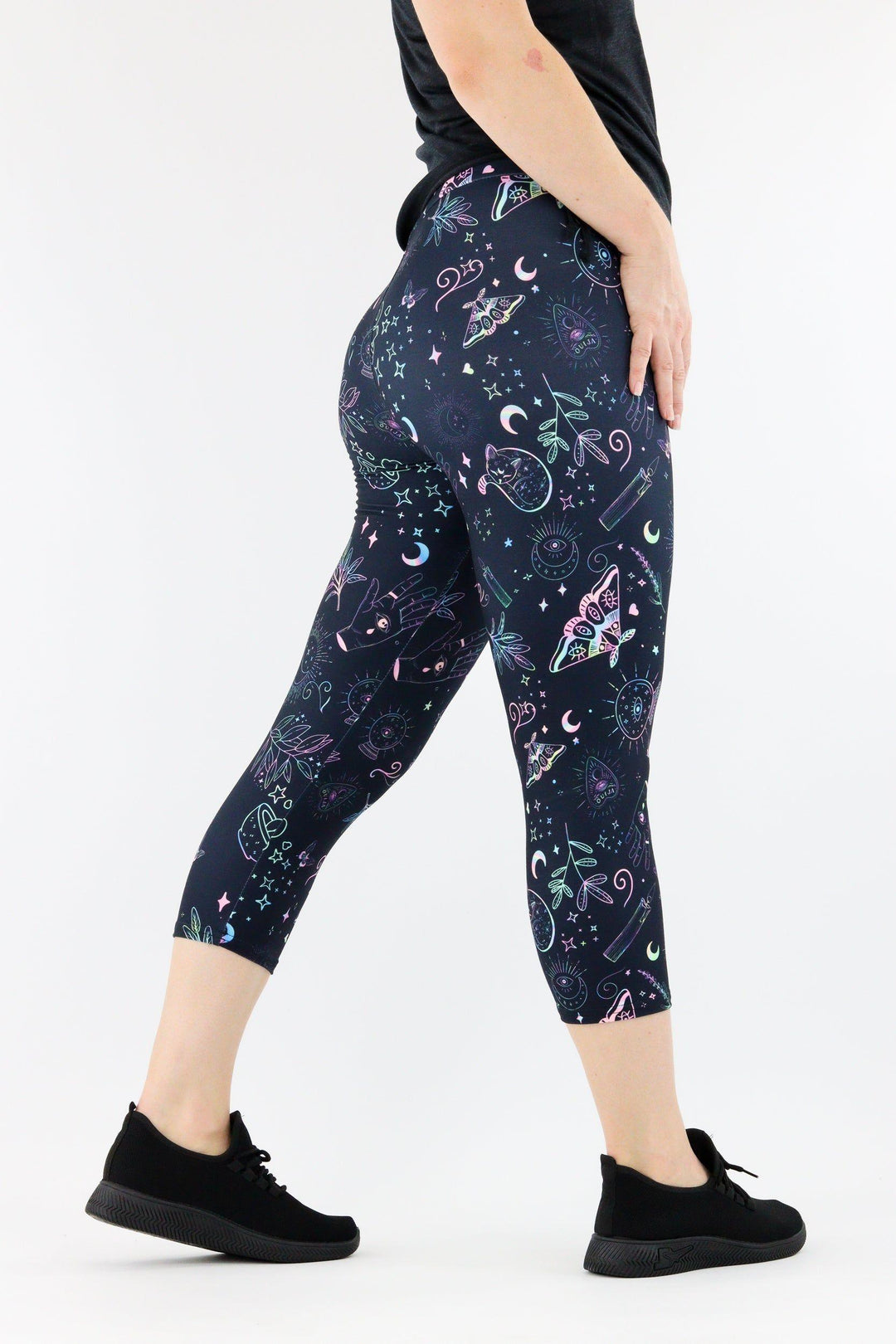 Holographic Witch - Casual Capri Leggings Casual Capri Leggings Pawlie   