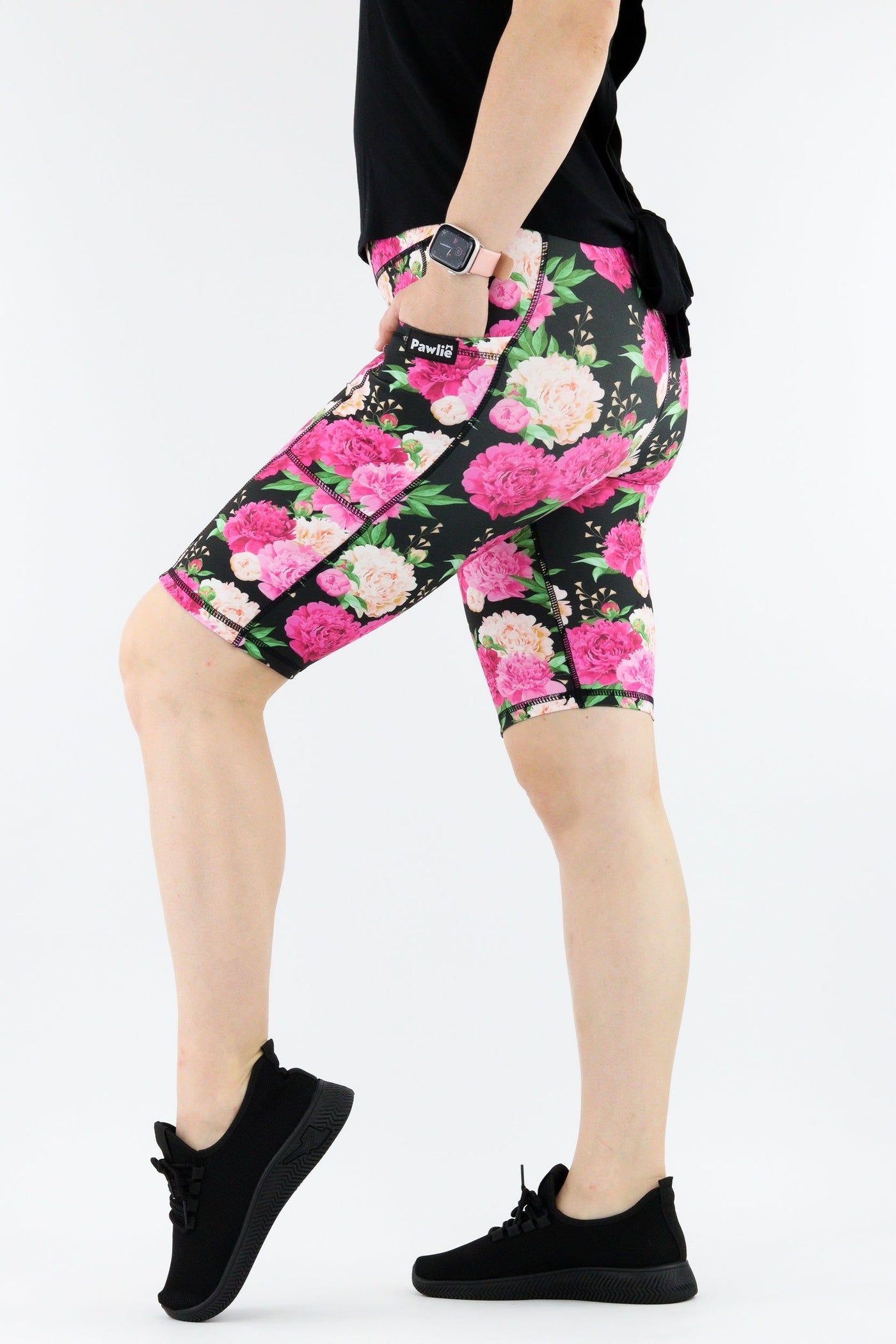 Pretty Peonies - Hybrid 1.0 - Leg Pockets - Long Shorts Hybrid Shorts Pawlie   
