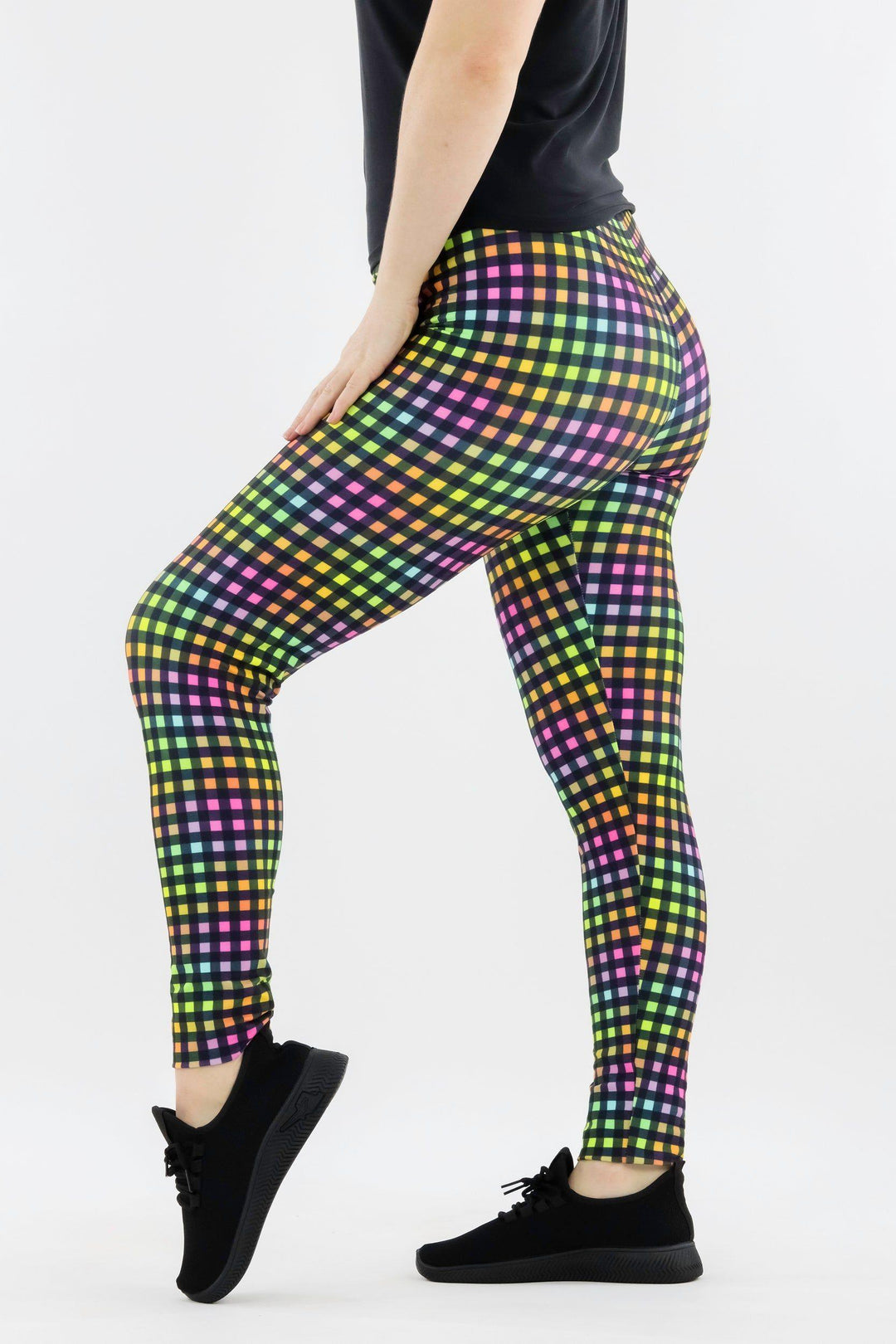 Pinky Gingham - Casual - Long Full Leggings Casual Full Leggings Pawlie   
