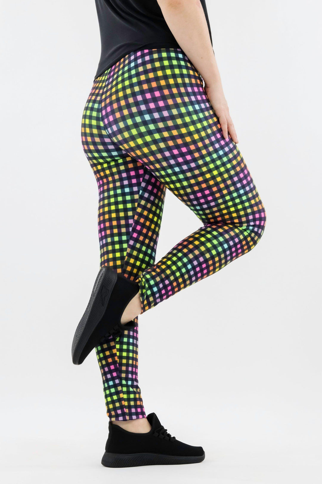 Pinky Gingham - Casual - Long Full Leggings Casual Full Leggings Pawlie   