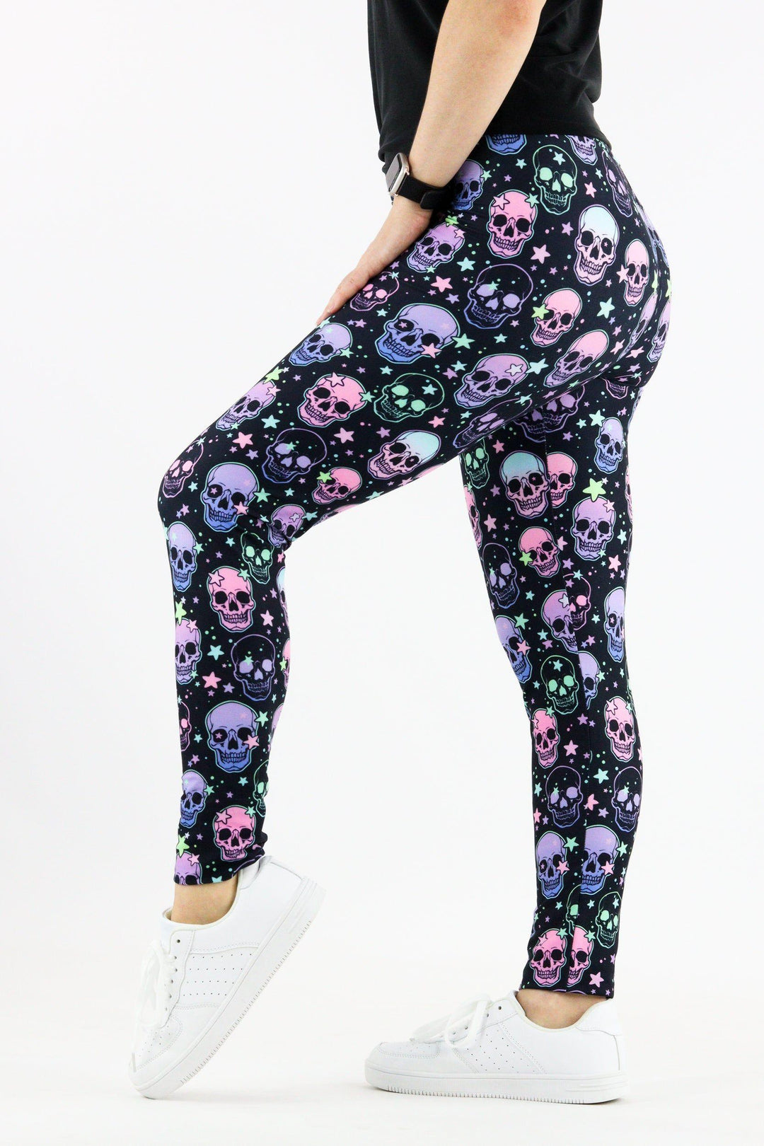 Starry Skull - Casual Full Leggings Casual Full Leggings Pawlie   
