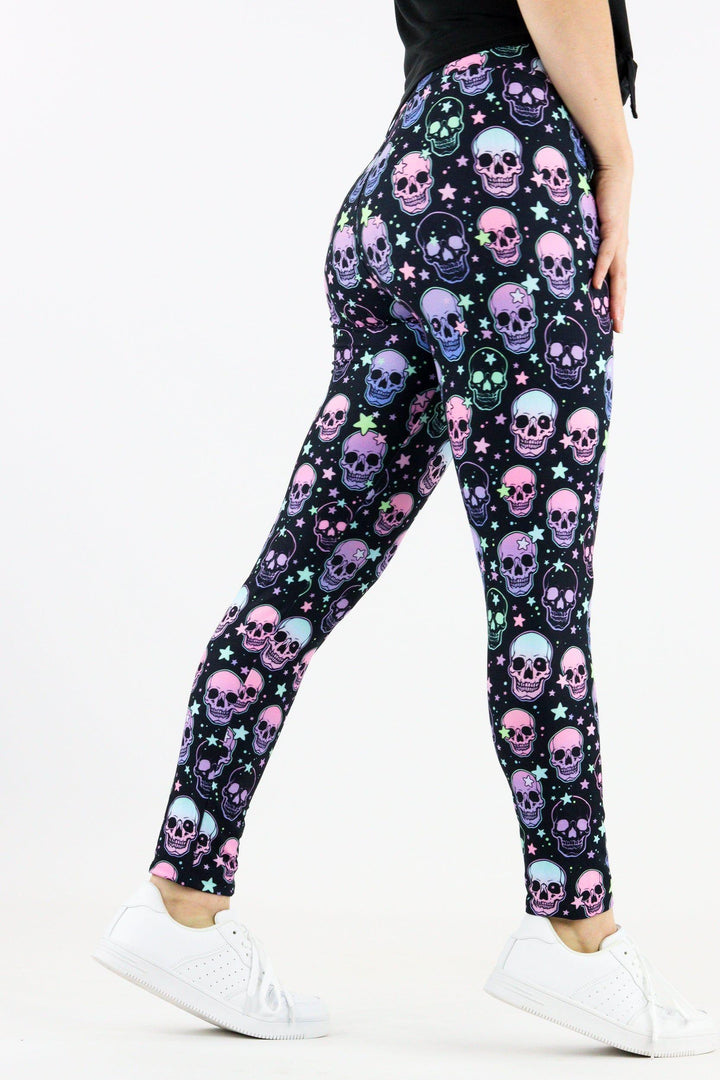 Starry Skull - Casual Full Leggings Casual Full Leggings Pawlie   