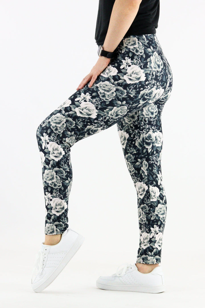 Vintage Rose - Casual Full Leggings Casual Full Leggings Pawlie   