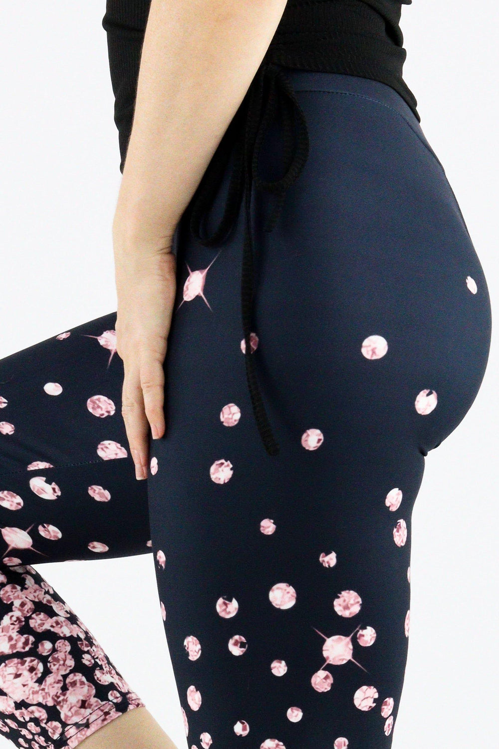Rose Gems - Casual Capri Leggings Casual Capri Leggings Pawlie   