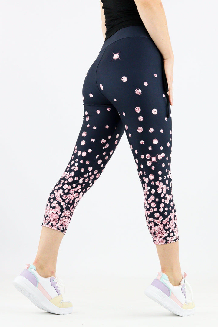 Rose Gems - Casual Capri Leggings Casual Capri Leggings Pawlie   