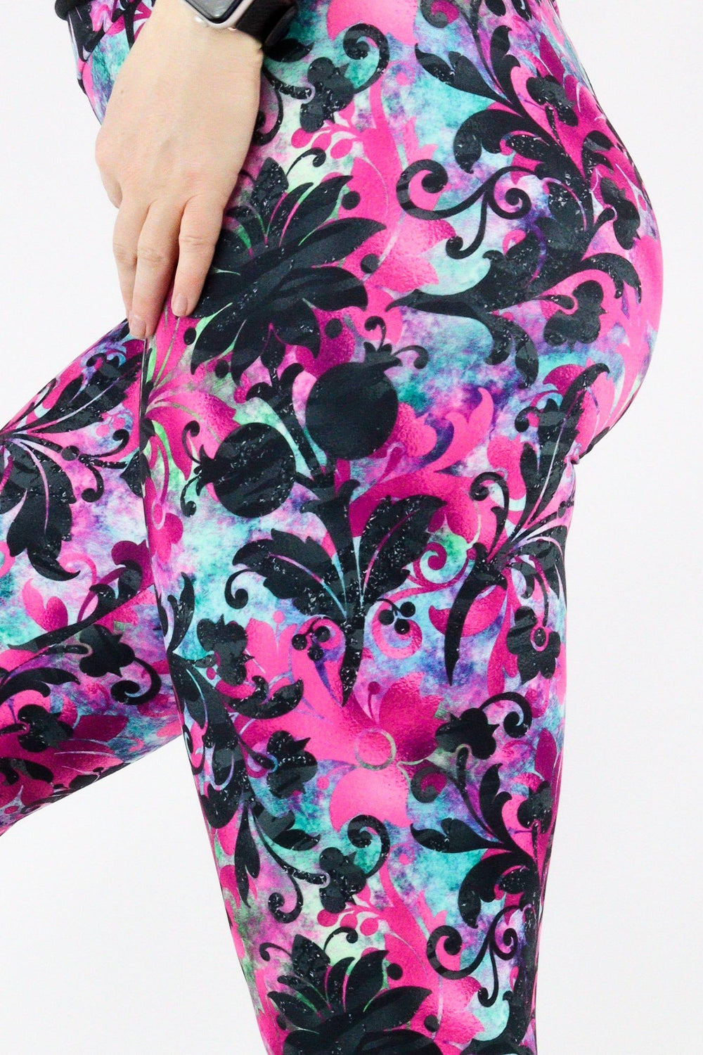 Glisten Floral - Casual - Long Full Leggings Casual Full Leggings Pawlie   