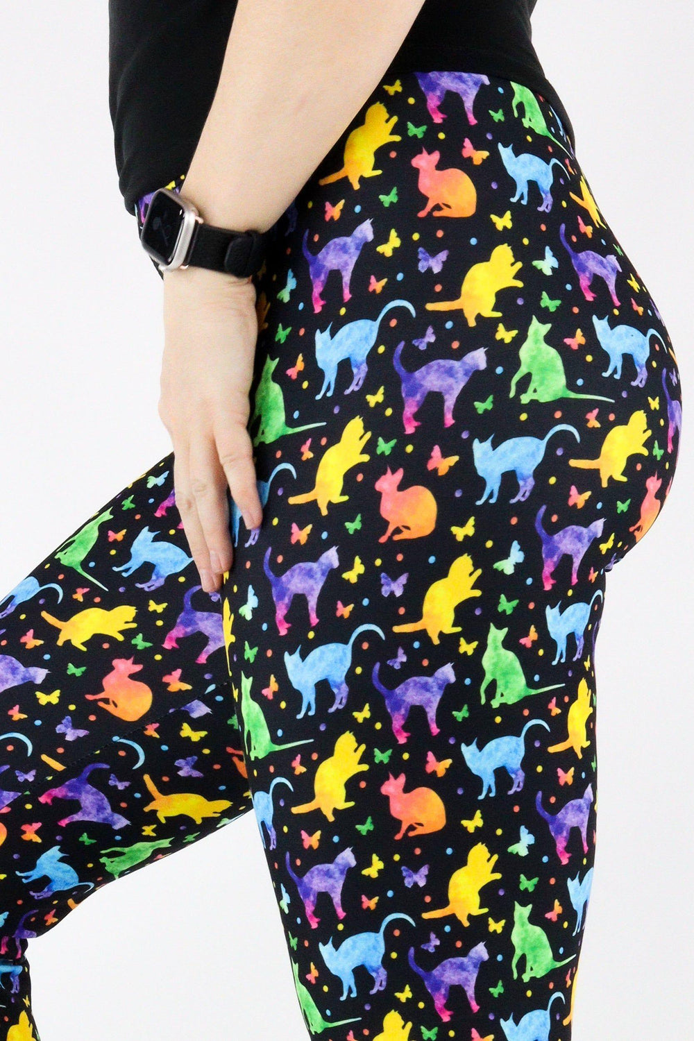 Water Colour Cats - Casual Full Leggings Casual Full Leggings Pawlie   