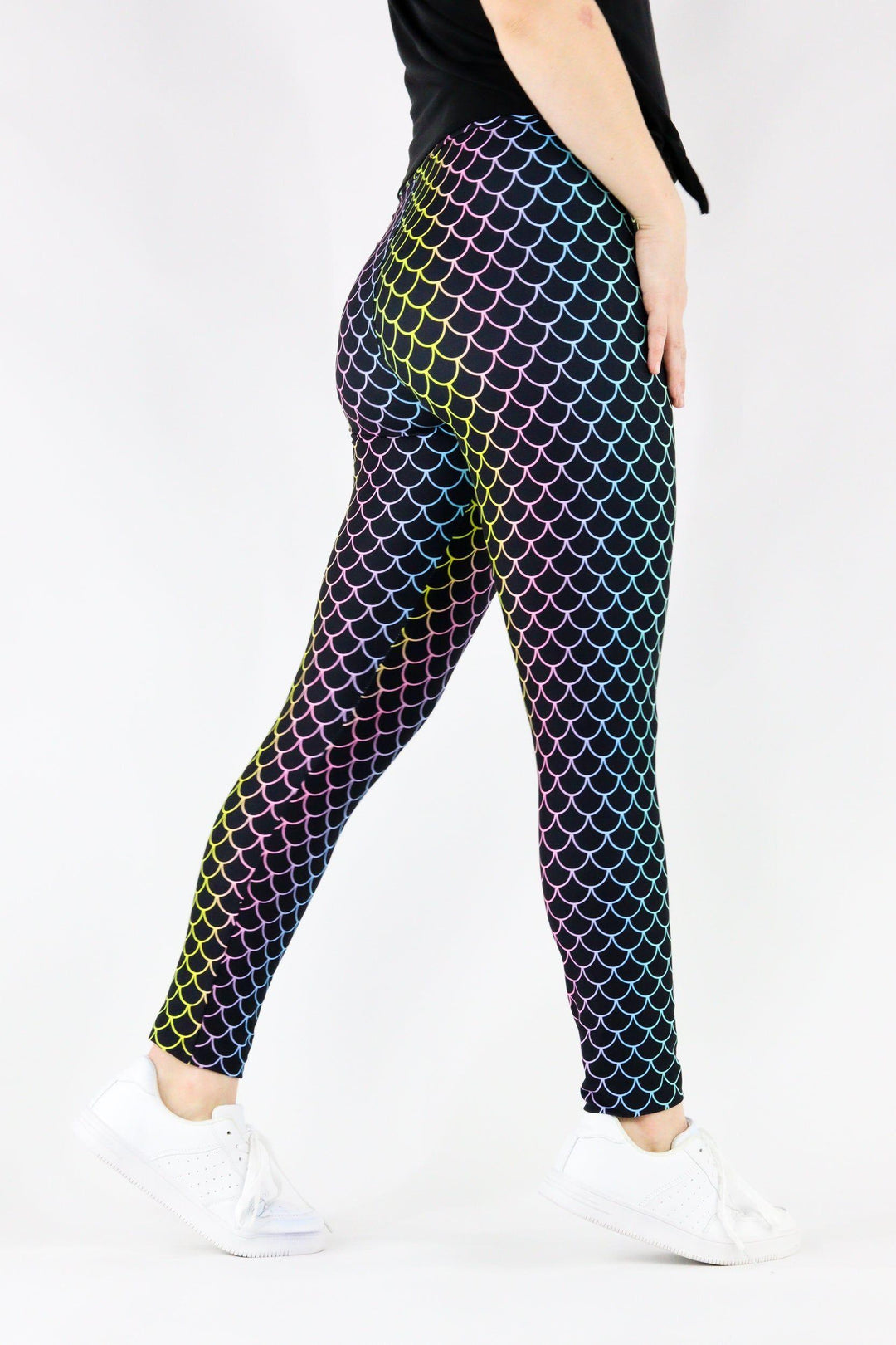Rainbow Mermaid - Casual Full Leggings Casual Full Leggings Pawlie   