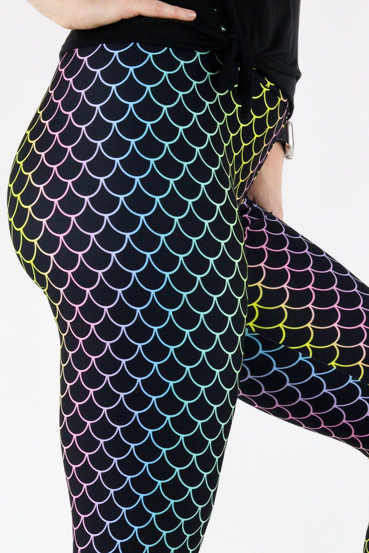 Rainbow Mermaid - Casual Full Leggings Casual Full Leggings Pawlie   