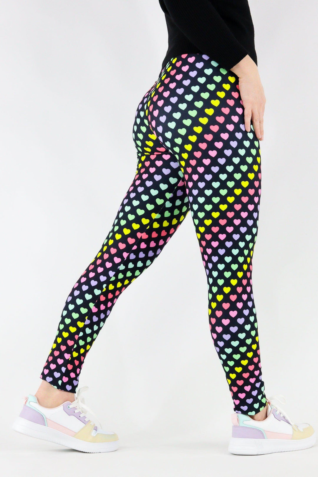 Rainbow Love - Casual - Long Full Leggings Casual Full Leggings Pawlie   